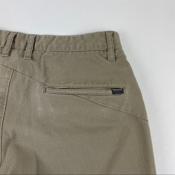Volcom Chino Pants Boys 29 Khaki Flat Front - Picture 11 of 11